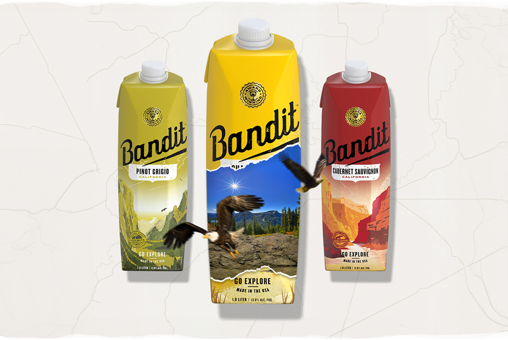 AR Experience Graphic - Bandit products with map background